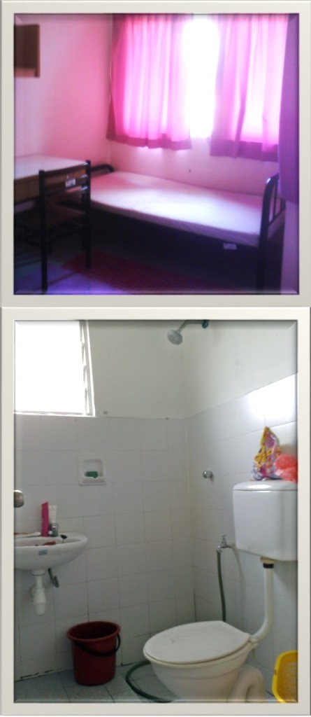single room with attached bathroom