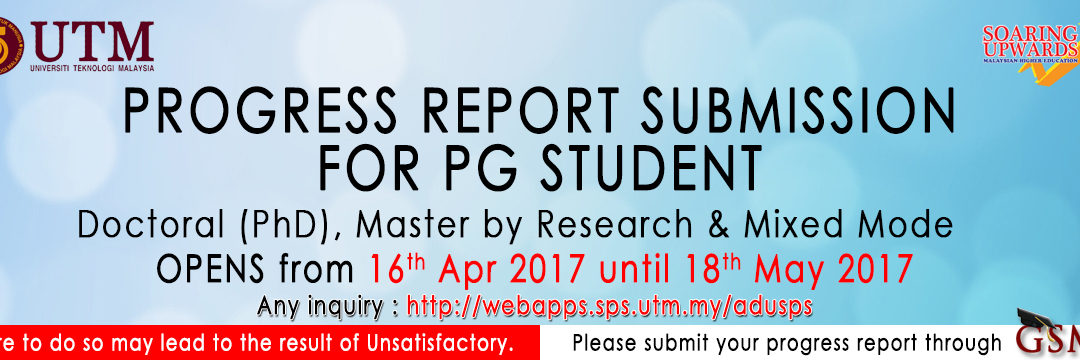 Progress Report Submission For PG Student