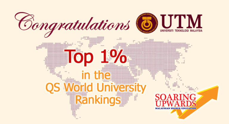 UTM ranked in the top 1% in the QS World University Rankings 2017/2018