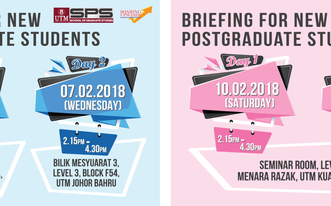 Briefing For New Postgraduate Students