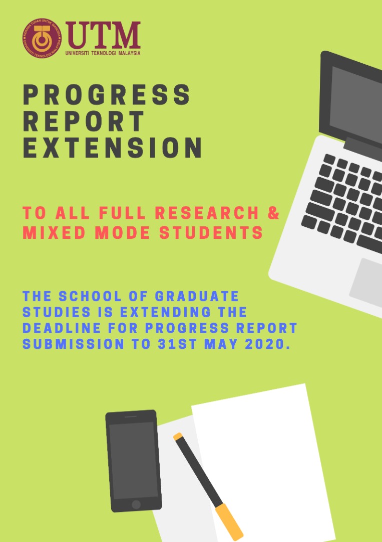 Progress Report Extended until 31.5.2020 | School of Graduate Studies (SPS)