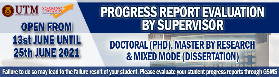 PROGRESS REPORT EVALUATION BY SUPERVISOR
